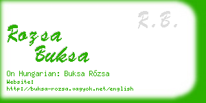 rozsa buksa business card
